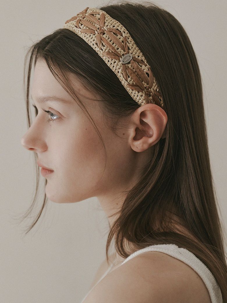 Rattan weaving hair band_4color