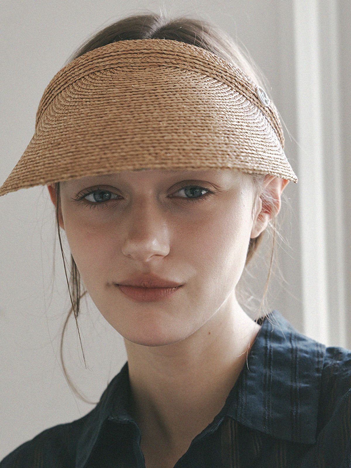 메르헨(MERCHEN) Ete raffia sun visor_2color