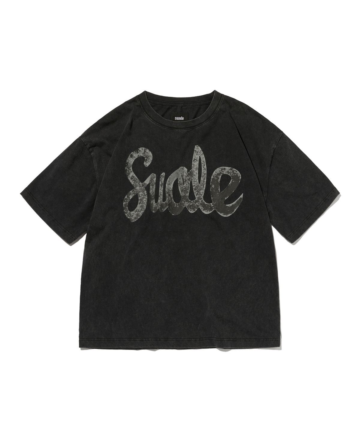 스웨이드(SUADE) FADED LOGO TEE [WASHING BLACK]