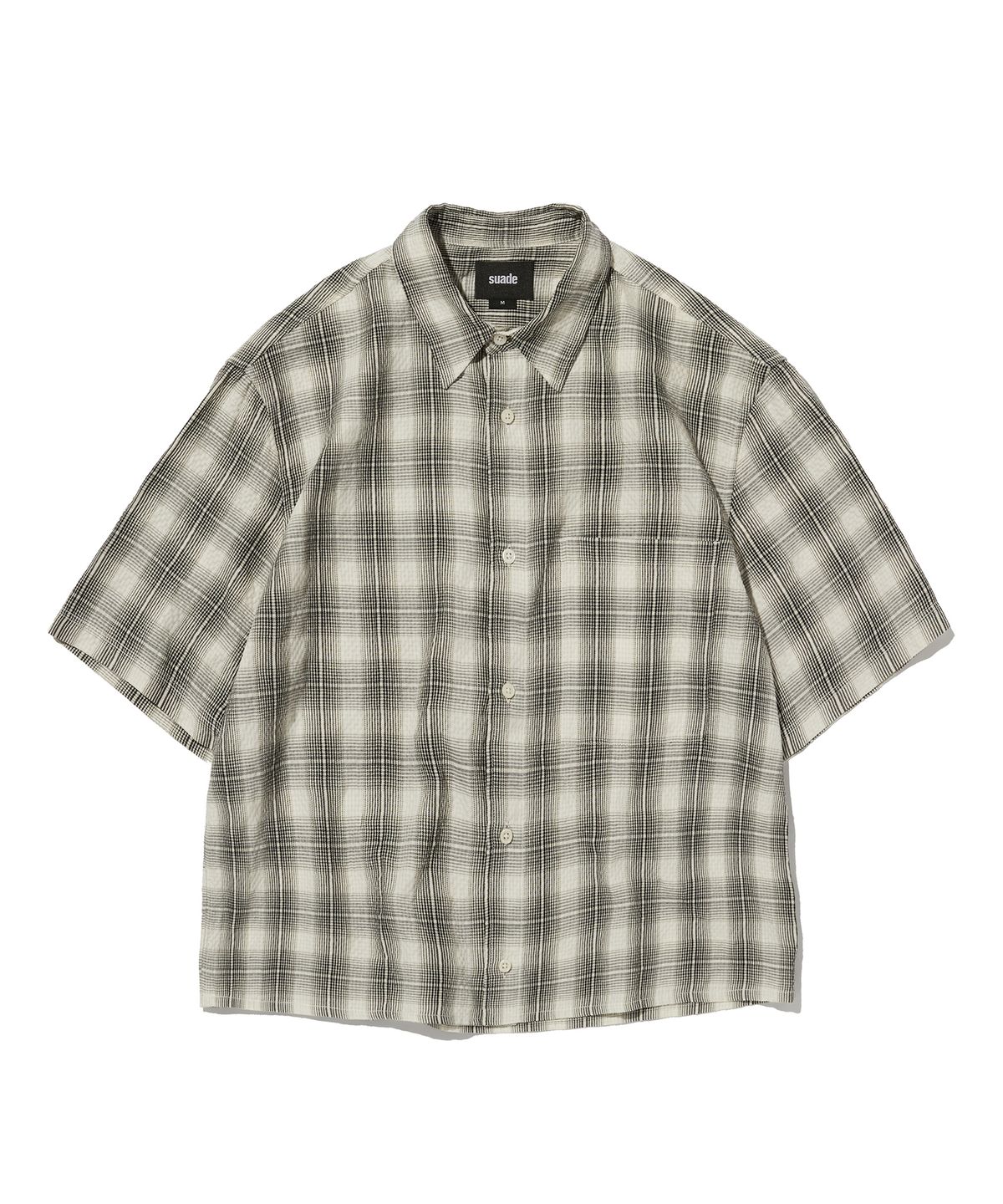 스웨이드(SUADE) CHECK SHORT SLEEVE SHIRT [IVORY]