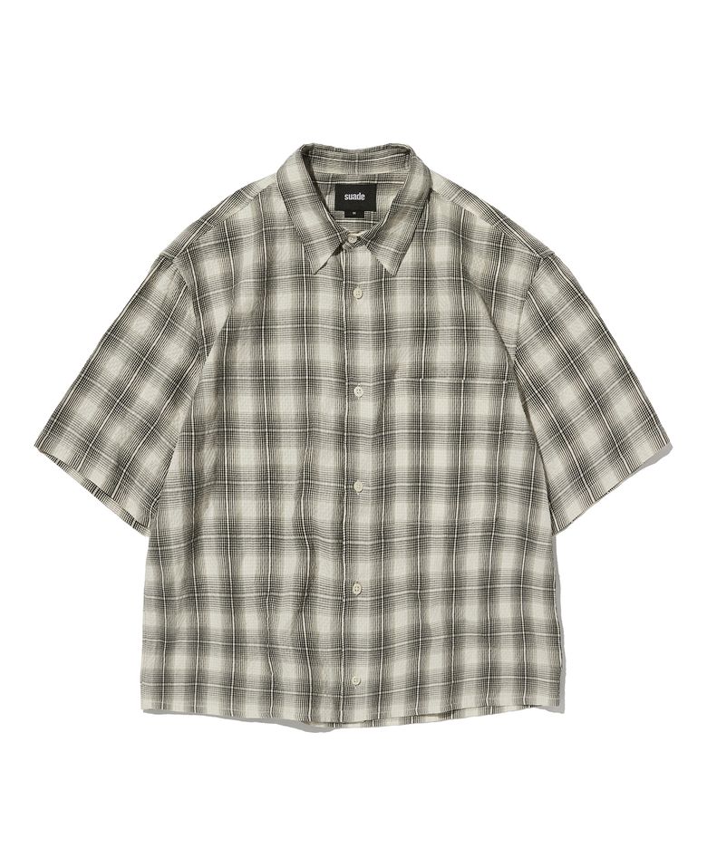 CHECK SHORT SLEEVE SHIRT [IVORY]