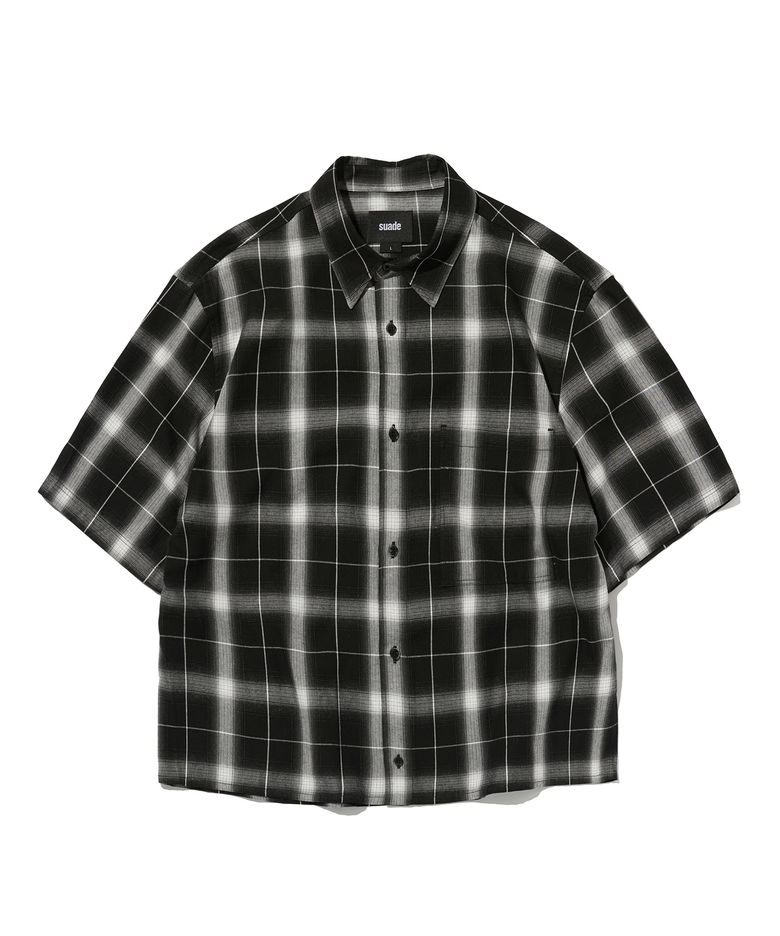 CHECK SHORT SLEEVE SHIRT [BLACK]