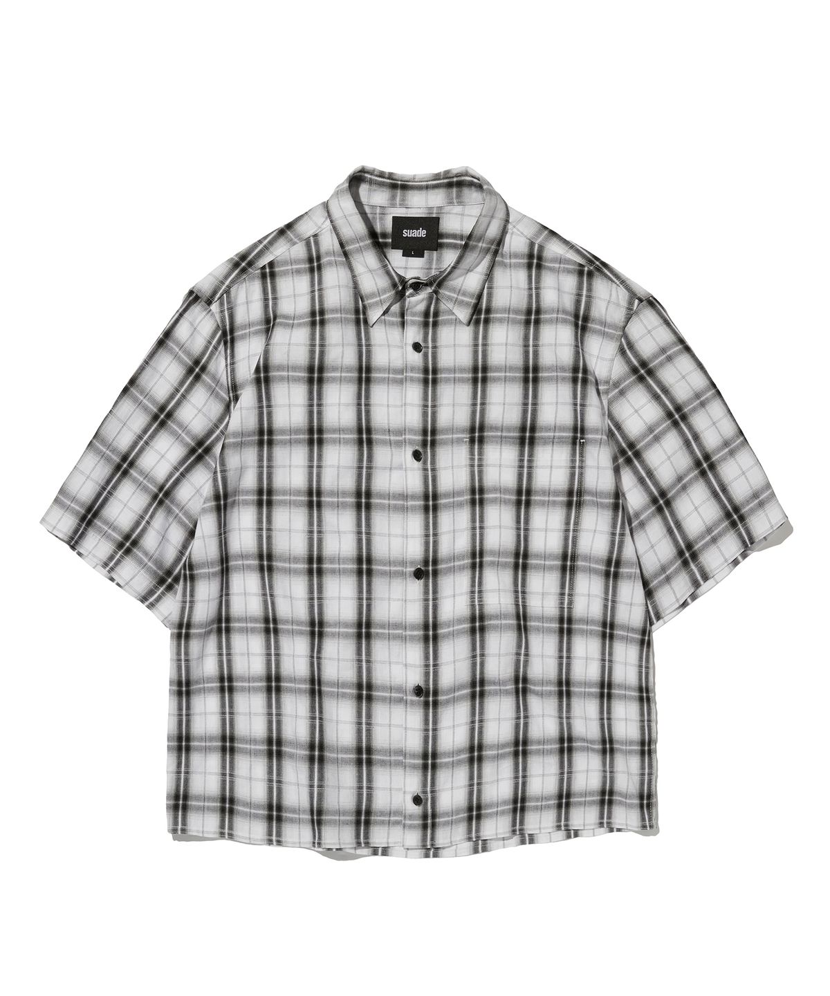 스웨이드(SUADE) CHECK SHORT SLEEVE SHIRT [WHITE]