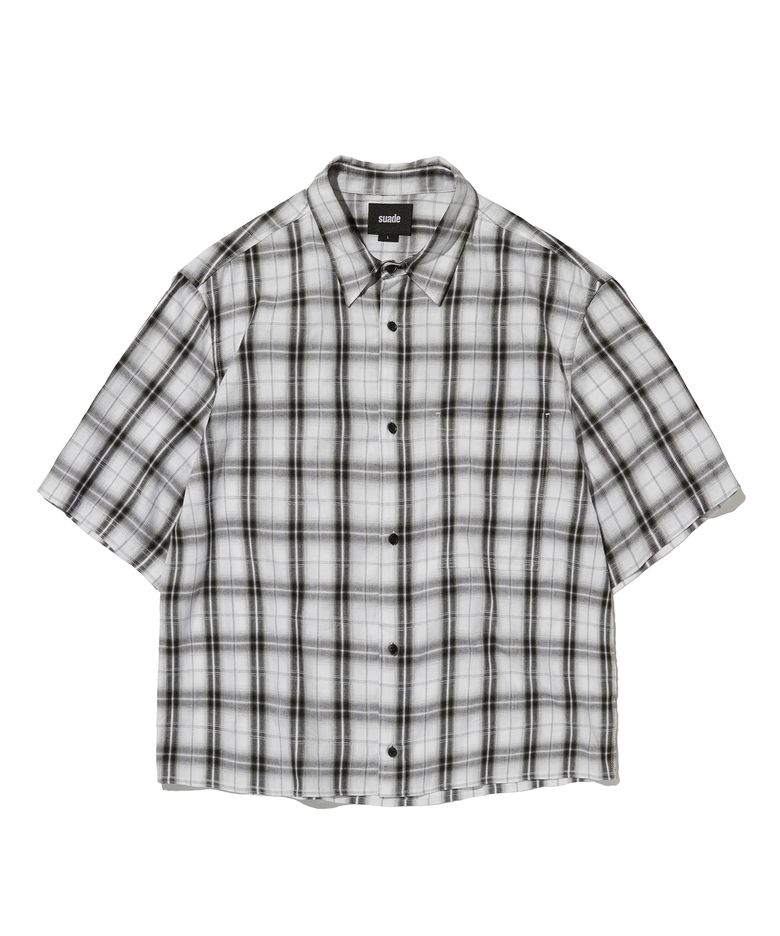 CHECK SHORT SLEEVE SHIRT [WHITE]
