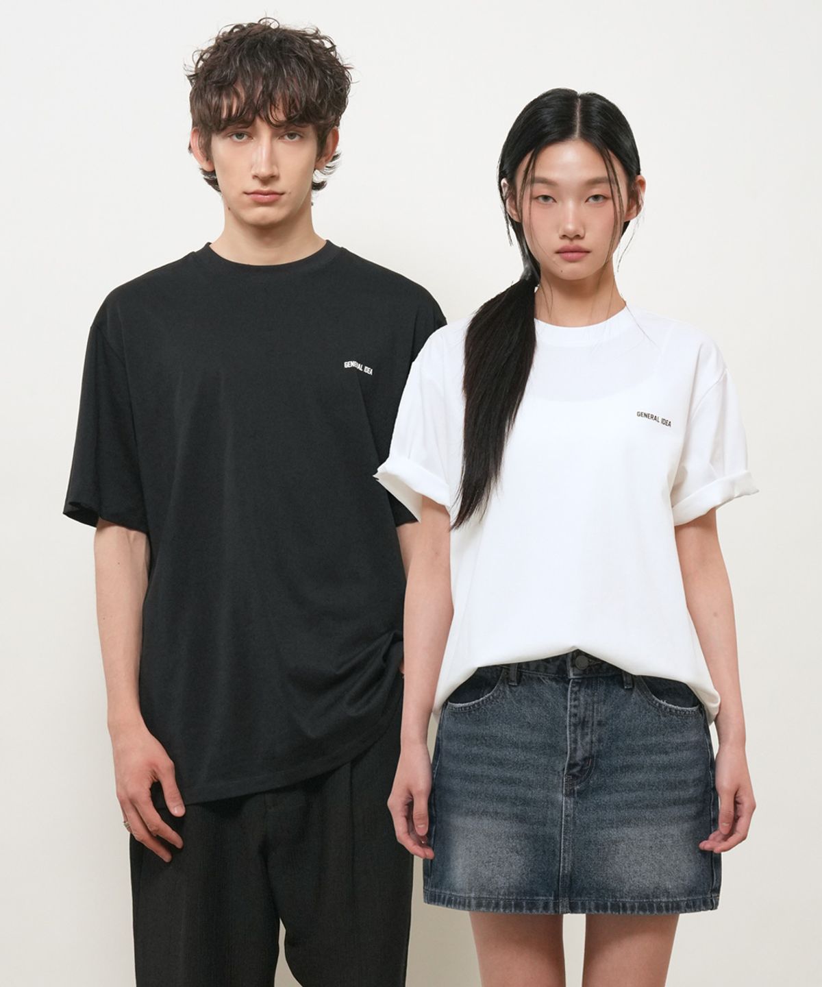 제너럴아이디어(GENERALIDEA) UNISEX 온도컷 쿨링 로고 반팔 티셔츠 [2COL] / GF2UTS017