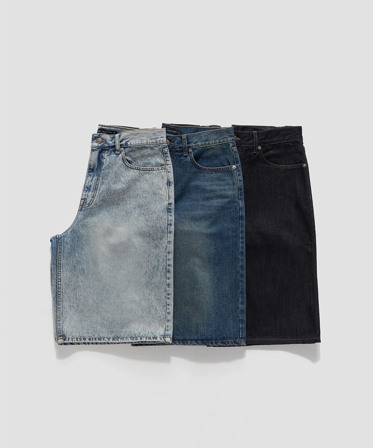 언어펙티드 에센셜(UNAFFECTED ESSENTIAL) RELAXED BERMUDA DENIM SHORTS (3 COLOR)