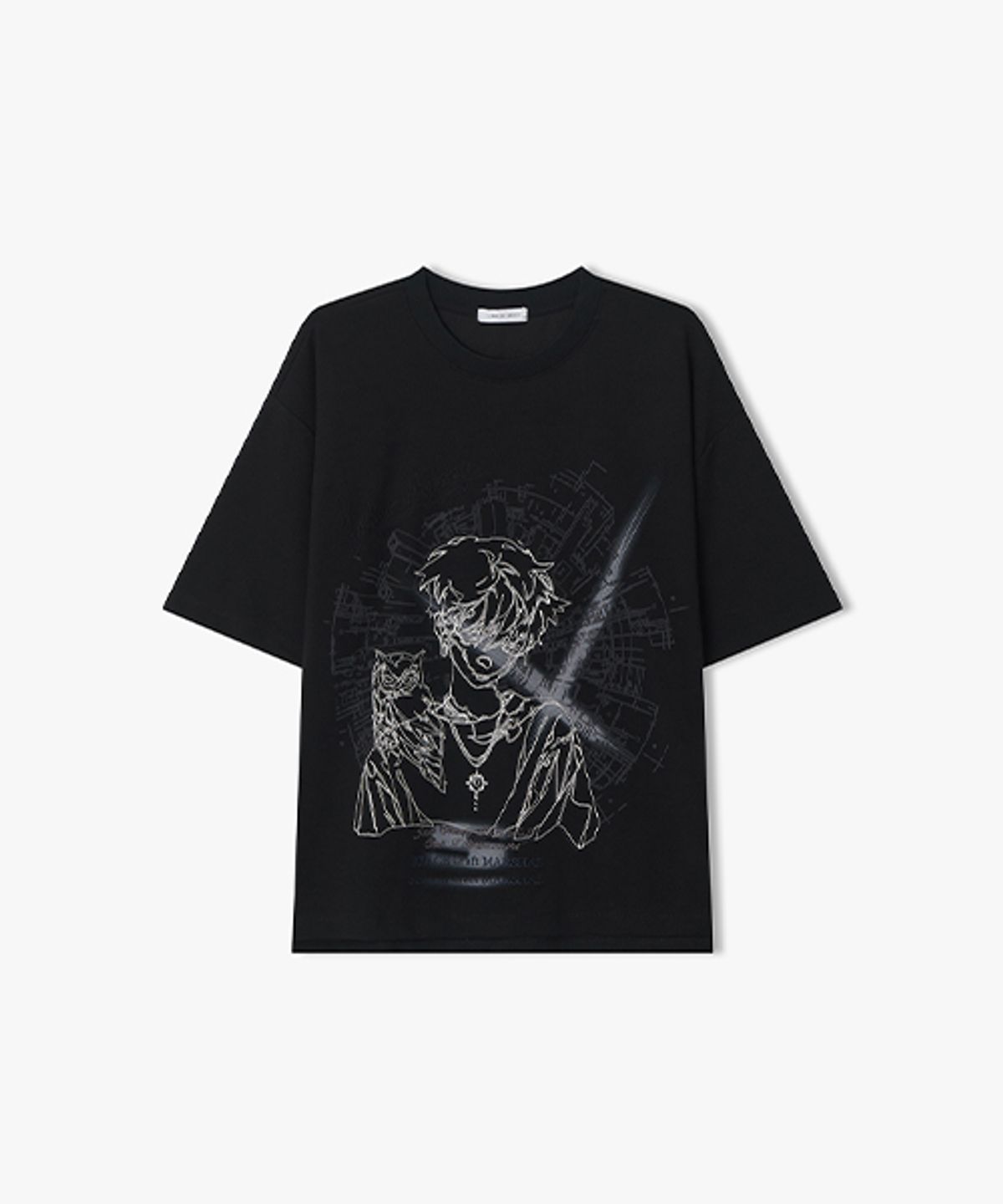 리버클래시(LIBERCLASSY) [26SS] LMM42717 블랙 맨 아트웍 티셔츠