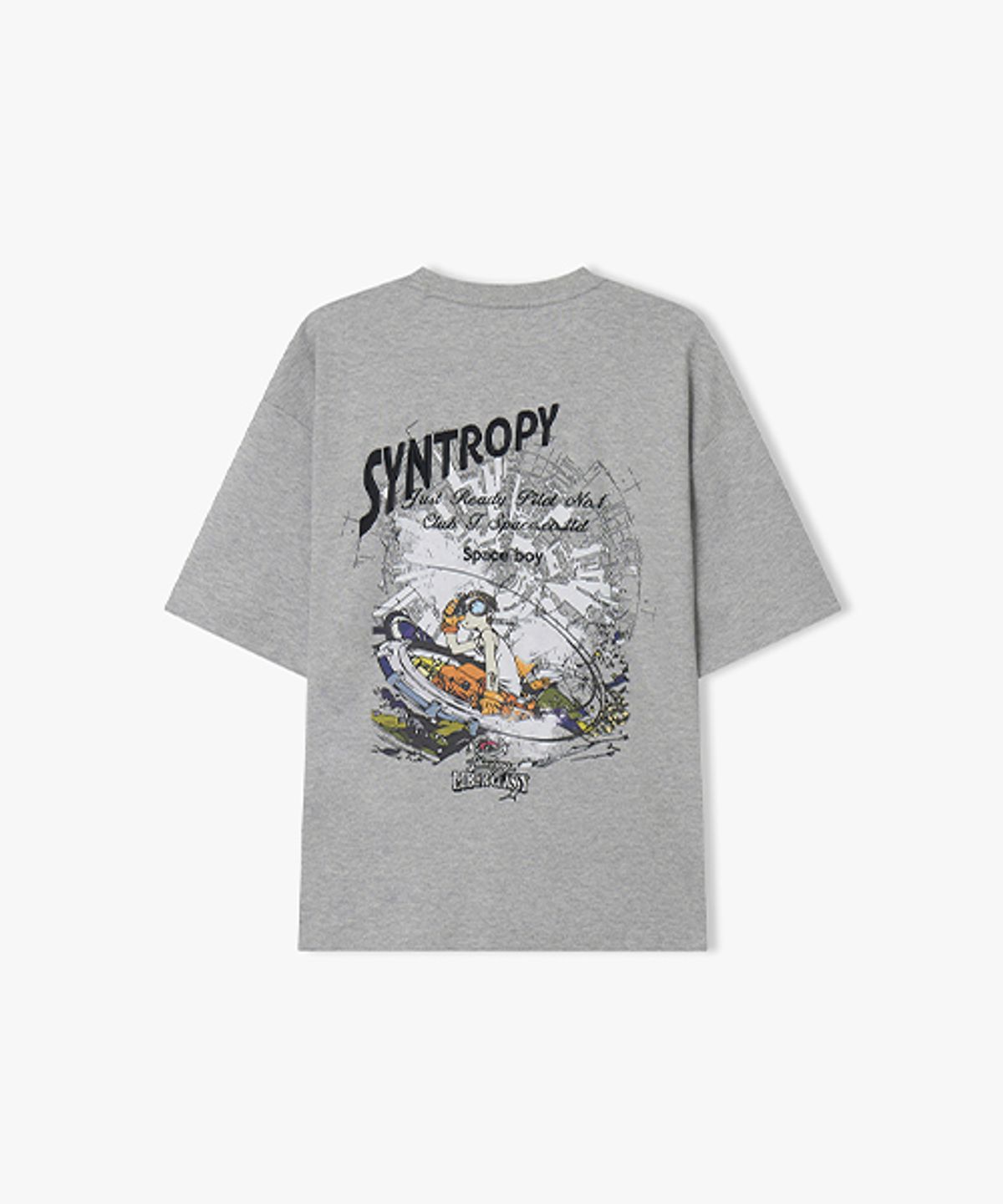 리버클래시(LIBERCLASSY) [26SS] LMM42718 그레이 스페이스 파일럿 아트웍 티셔츠
