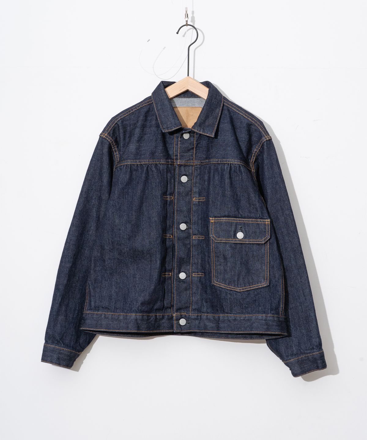 오디너리 피츠(ORDINARY FITS) 타입 1ST 원 워시 데님 재킷 - 인디고 / 011OW033