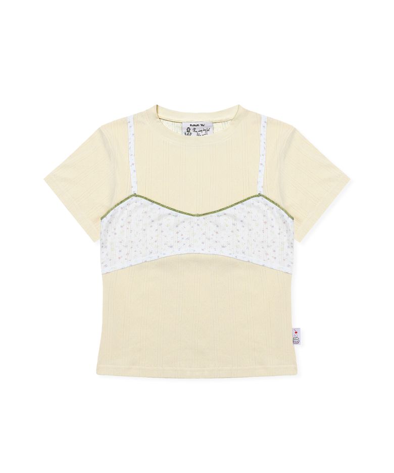 WXT100 오하나 뷔스티에 티셔츠 (CREAM YELLOW)