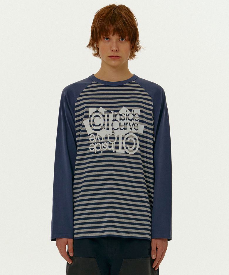 Inside Curve Raglan L/S Tee Navy