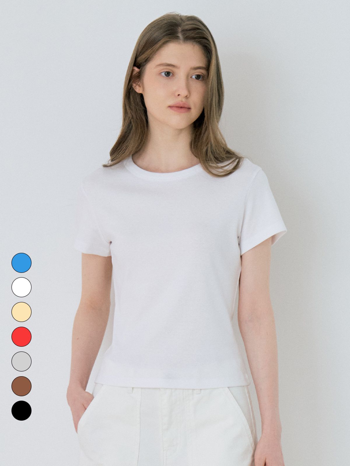 르세지엠(LESEIZEME) [2 PACK] Basic Ribbed Slim T-Shirt - 7color
