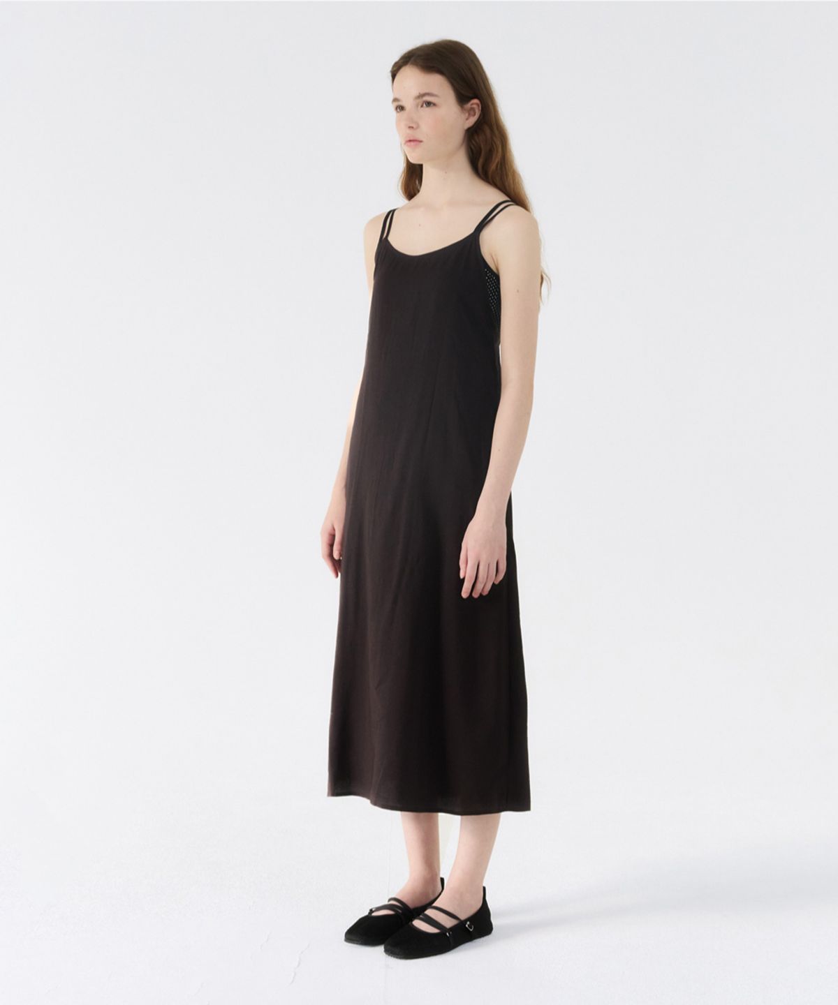 지비에이치 어패럴(GBH APPAREL) LAYERED STRAP DRESS / BLACK