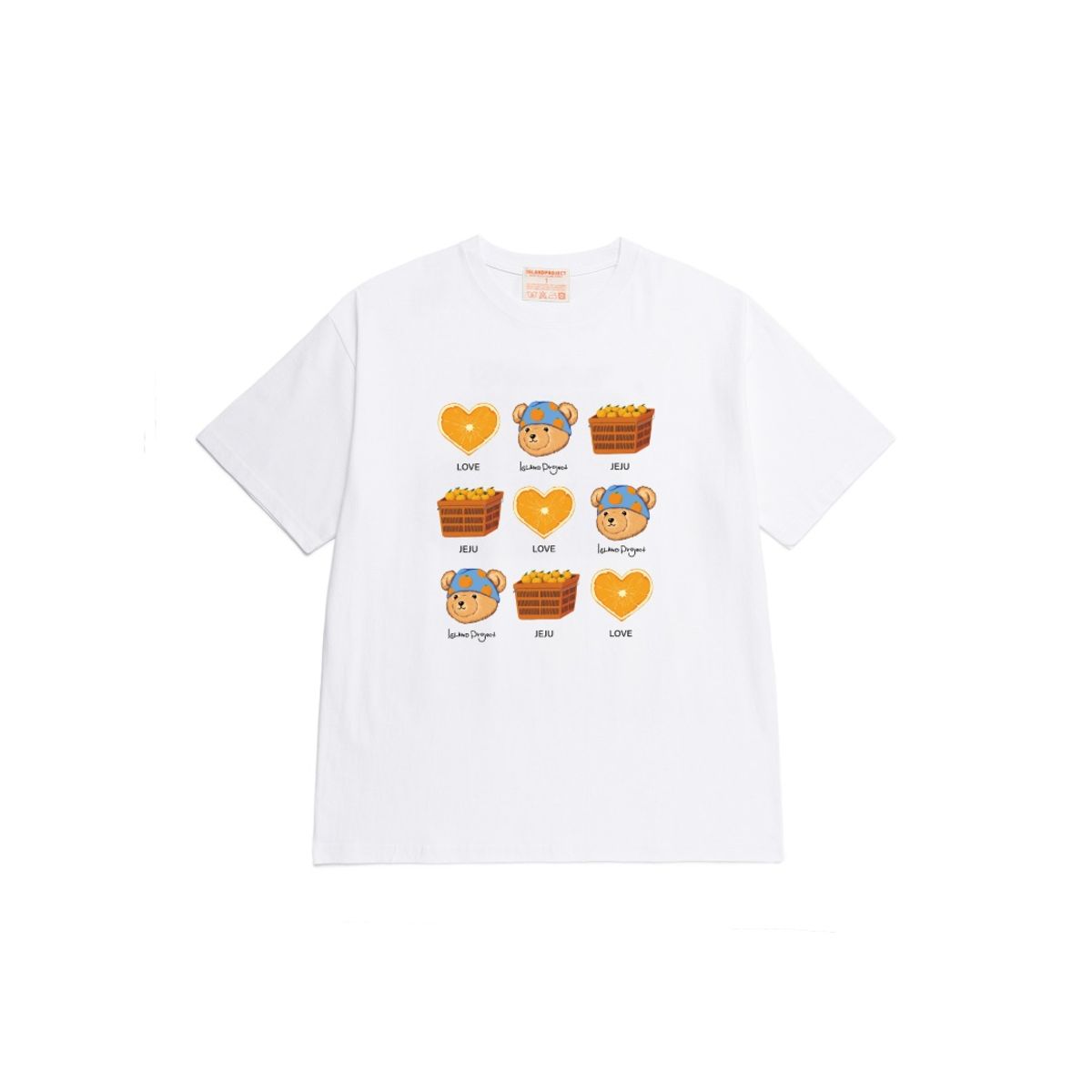 아일랜드 프로젝트(ISLAND PROJECT) Mandarin Heart Club T-shirt - White