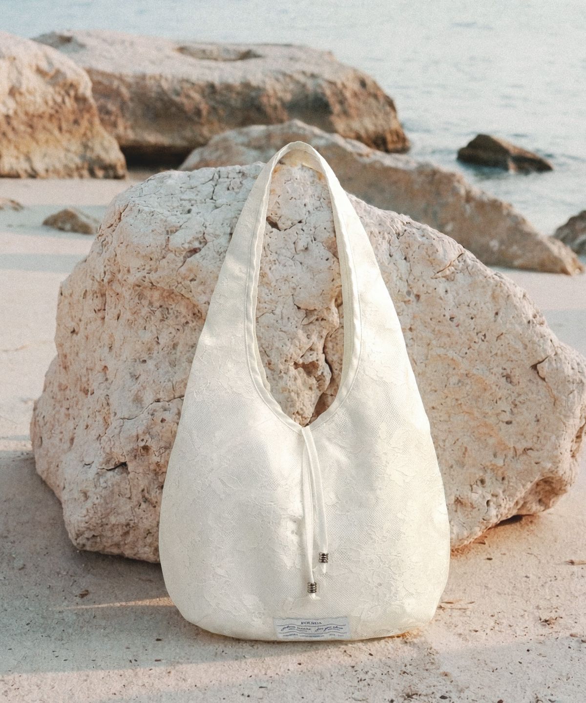 폴뉴아(FOLNUA) FLEUR LACE ECO BAG (WHITE)