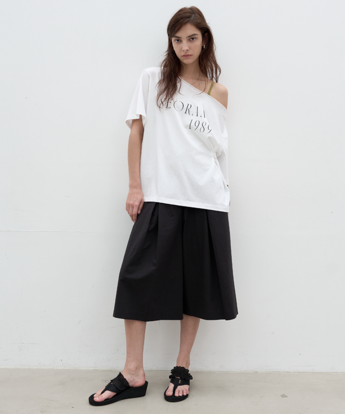 서란(SEORAN) Flow Bermuda Pants_Black