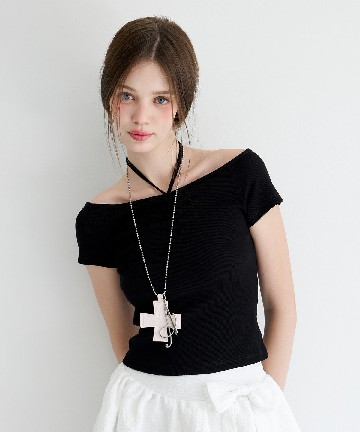 알키알카(ALKI ALKA) Whisper Heart Top (Black)