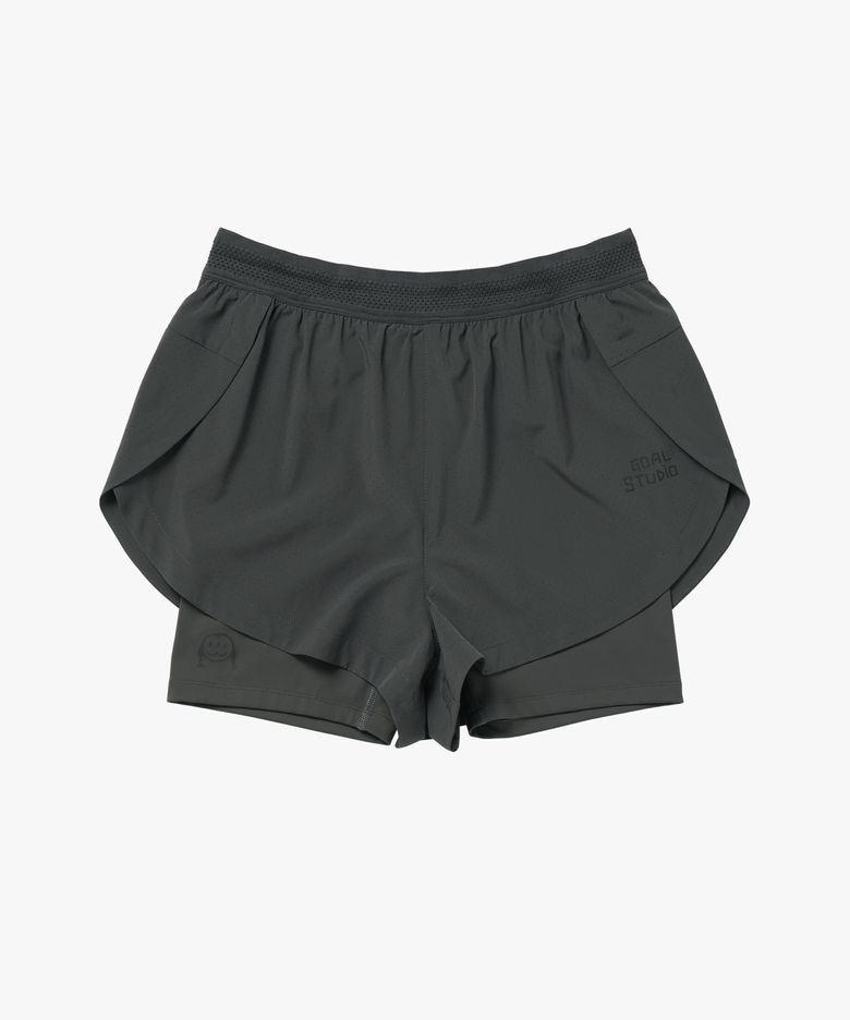 WS NOVO RUNNING SHORTS-CHARCOAL