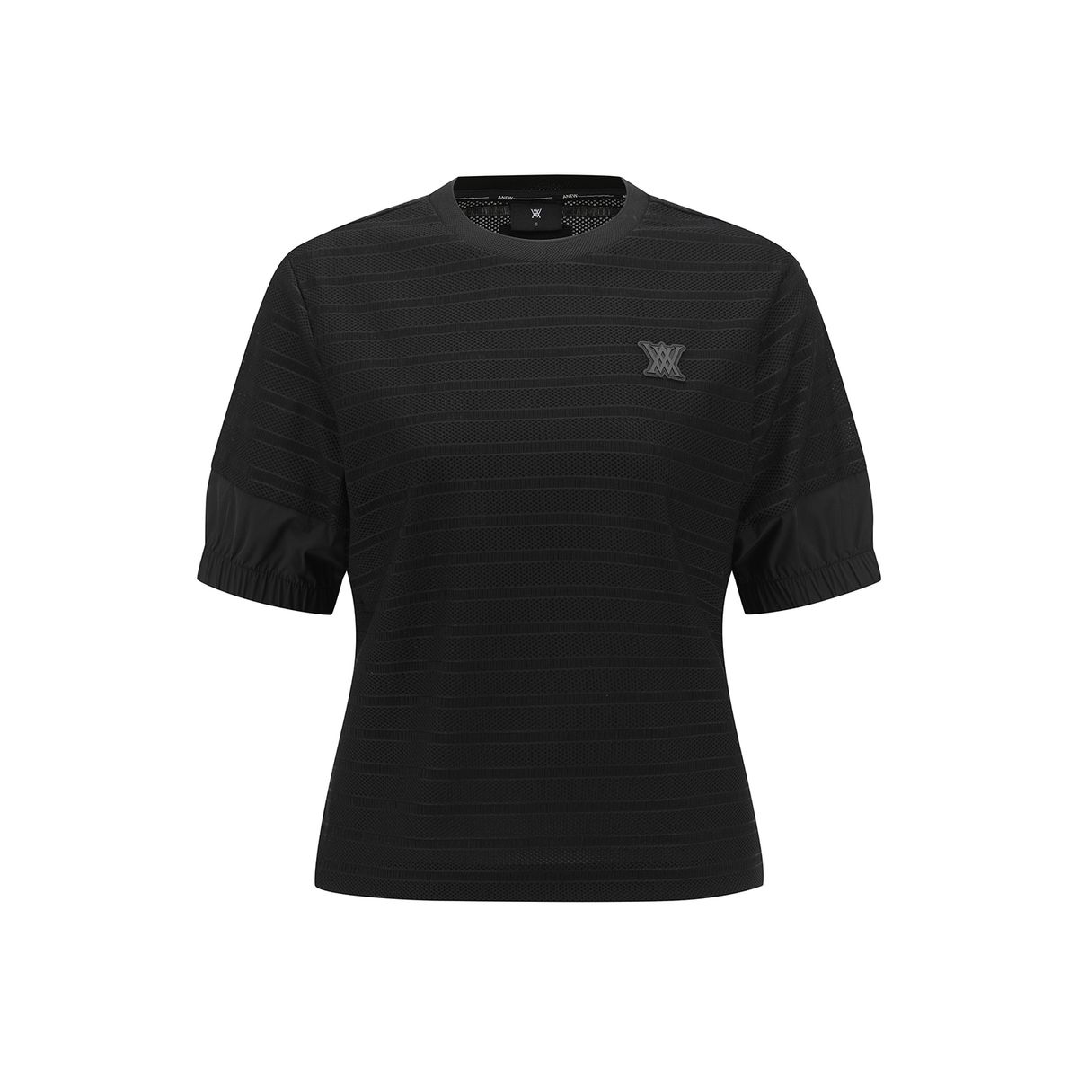 어뉴골프(ANEW GOLF) WOMEN VOLUME ROUND T-SHIRT_BK