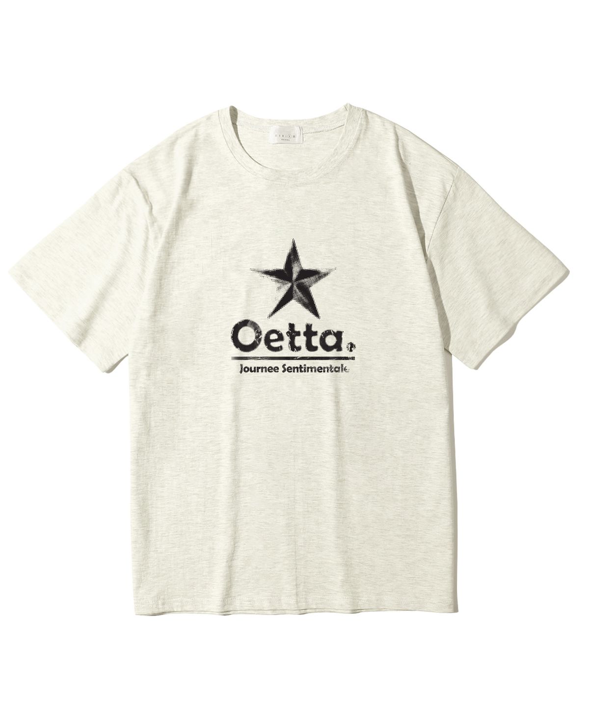 오에타(OETTA) 도트 스타 더블코튼 오버핏 반팔티셔츠 오트밀 OTS26036