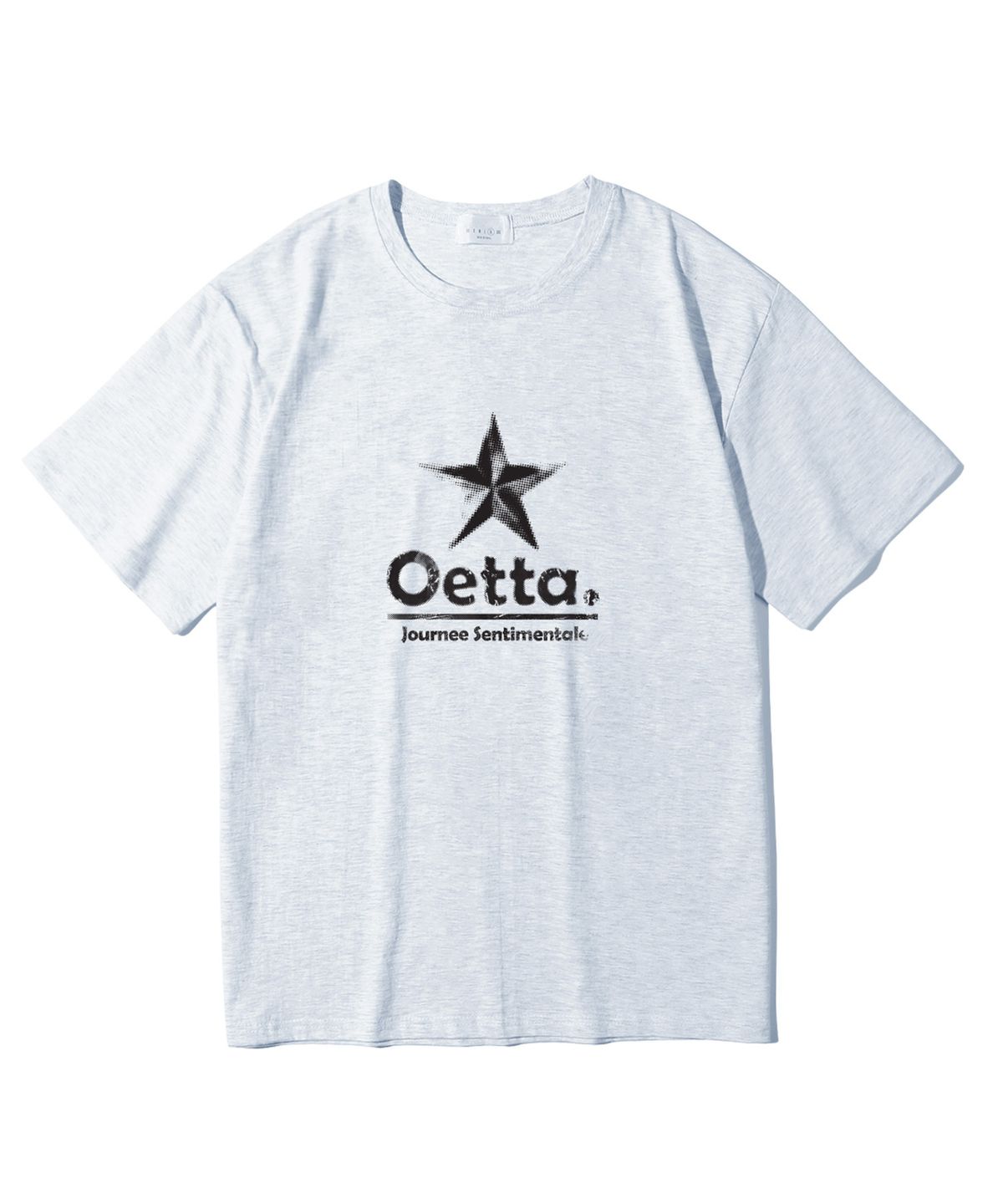 오에타(OETTA) 도트 스타 더블코튼 오버핏 반팔티셔츠 라이트그레이 OTS26036