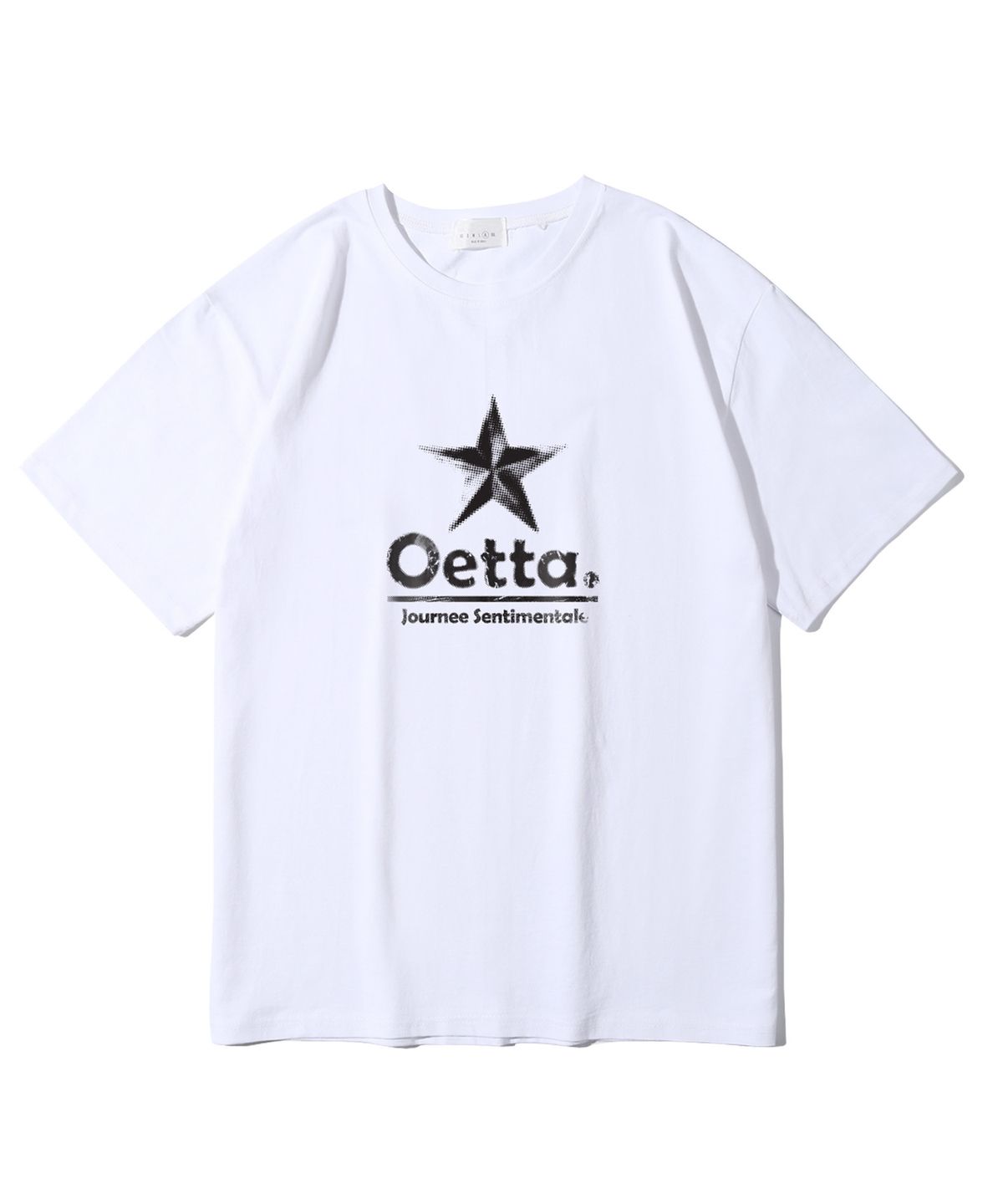 오에타(OETTA) 도트 스타 더블코튼 오버핏 반팔티셔츠 화이트 OTS26036