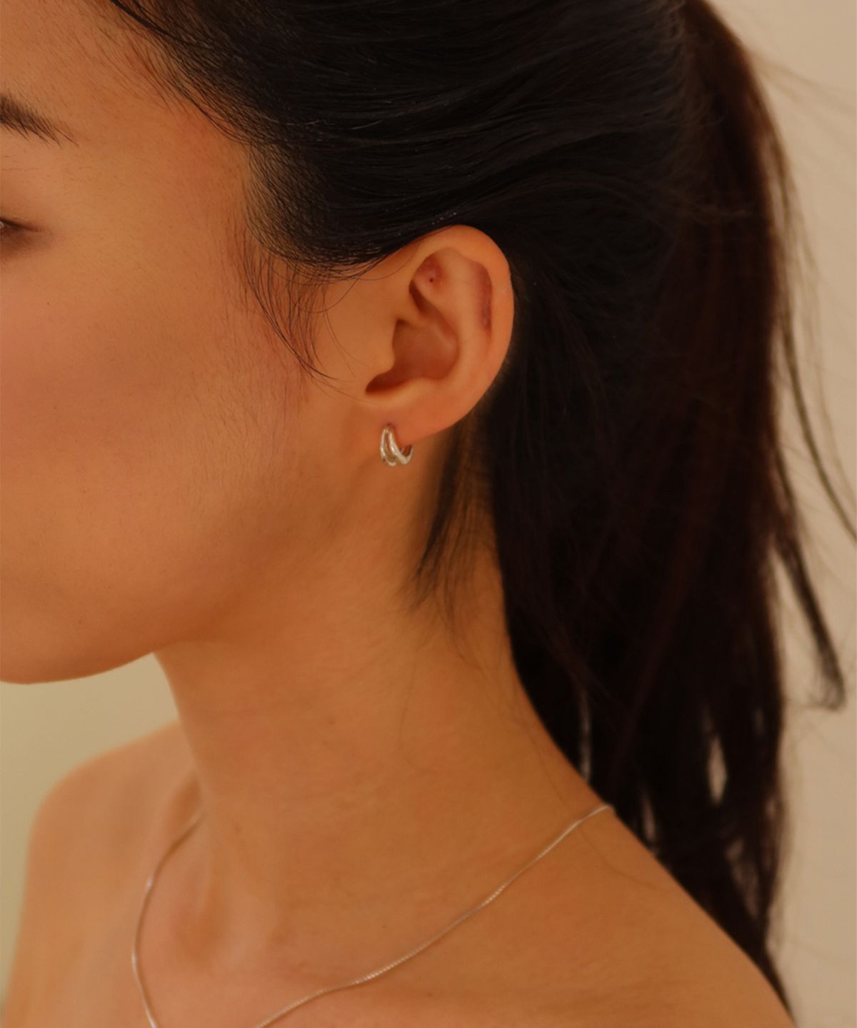페브오어(FEBOR) Double line earring_silver
