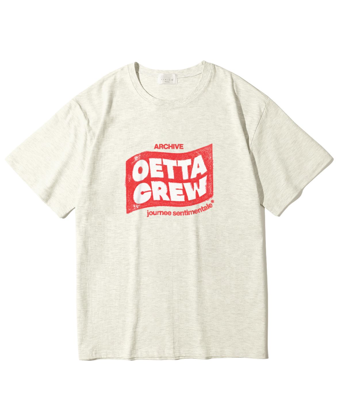 오에타(OETTA) 크루 박스 더블코튼 오버핏 반팔티셔츠 오트밀 OTS26035