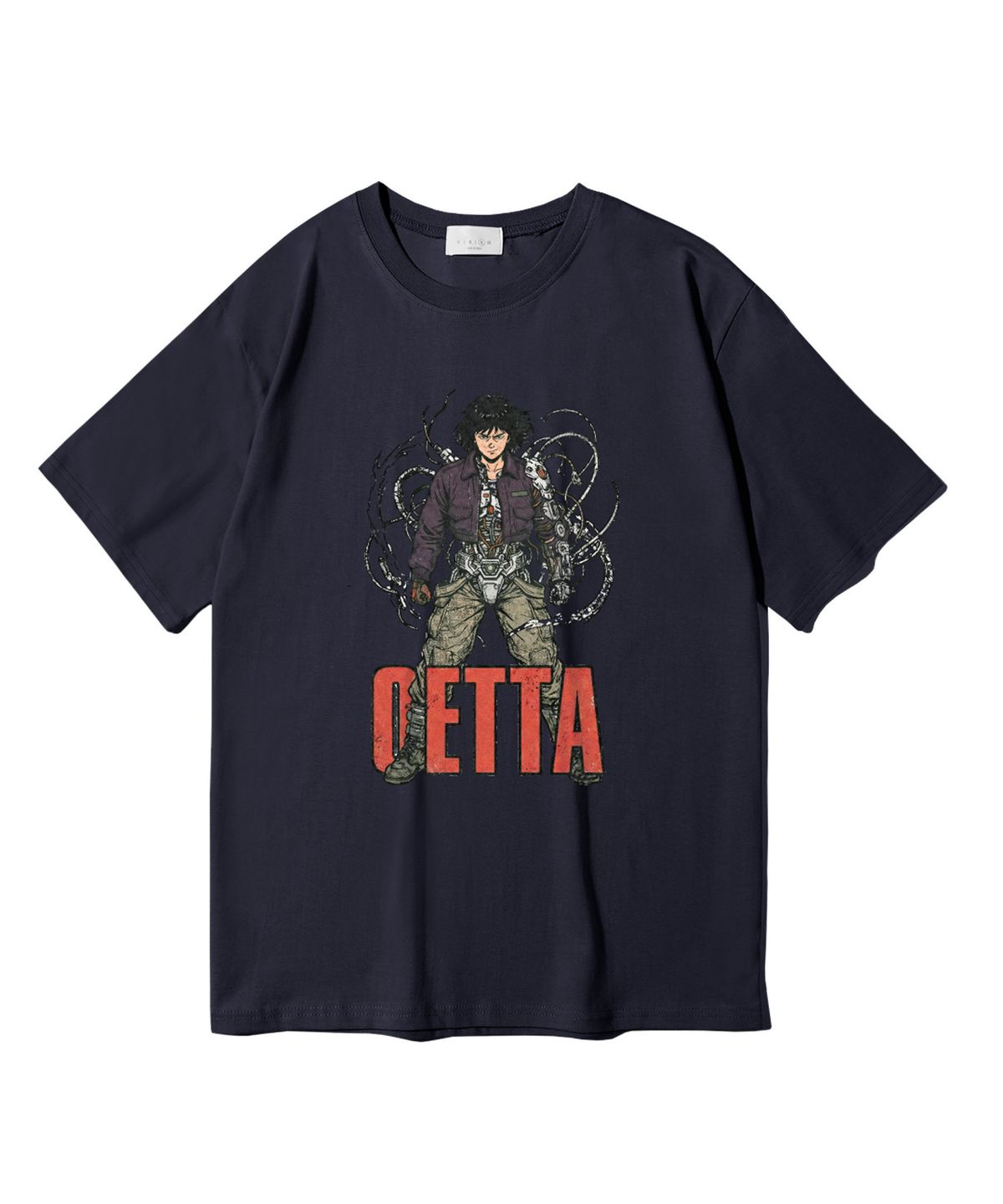 오에타(OETTA) 사이버펑크 더블코튼 오버핏 반팔티셔츠 네이비 OTS26034