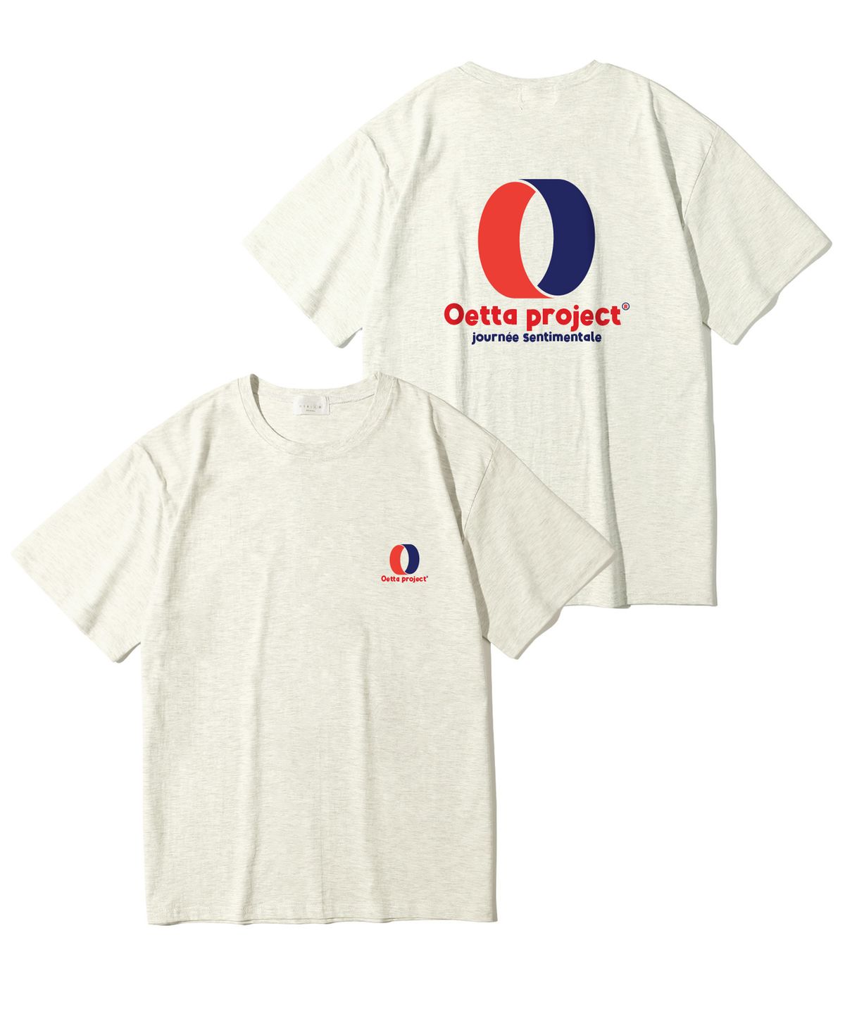 오에타(OETTA) 오빗 심볼 더블코튼 오버핏 반팔티셔츠 오트밀 OTS26032