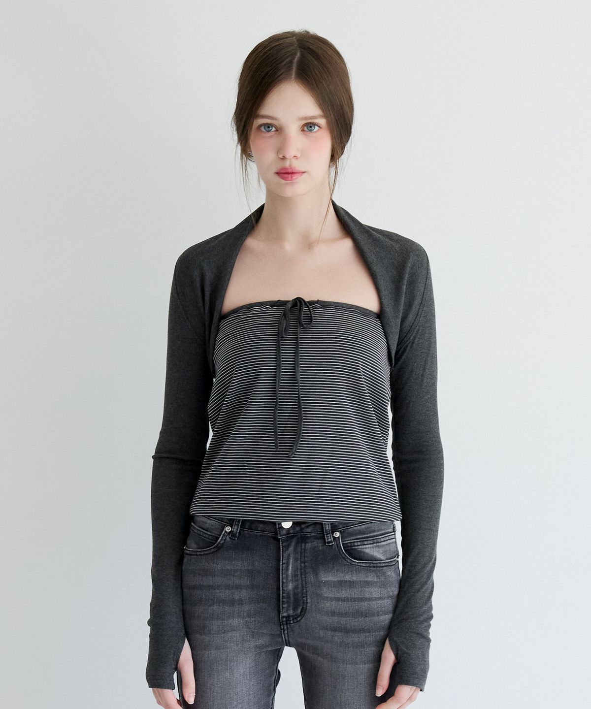 알키알카(ALKI ALKA) Soufflé Top (Charcoal)