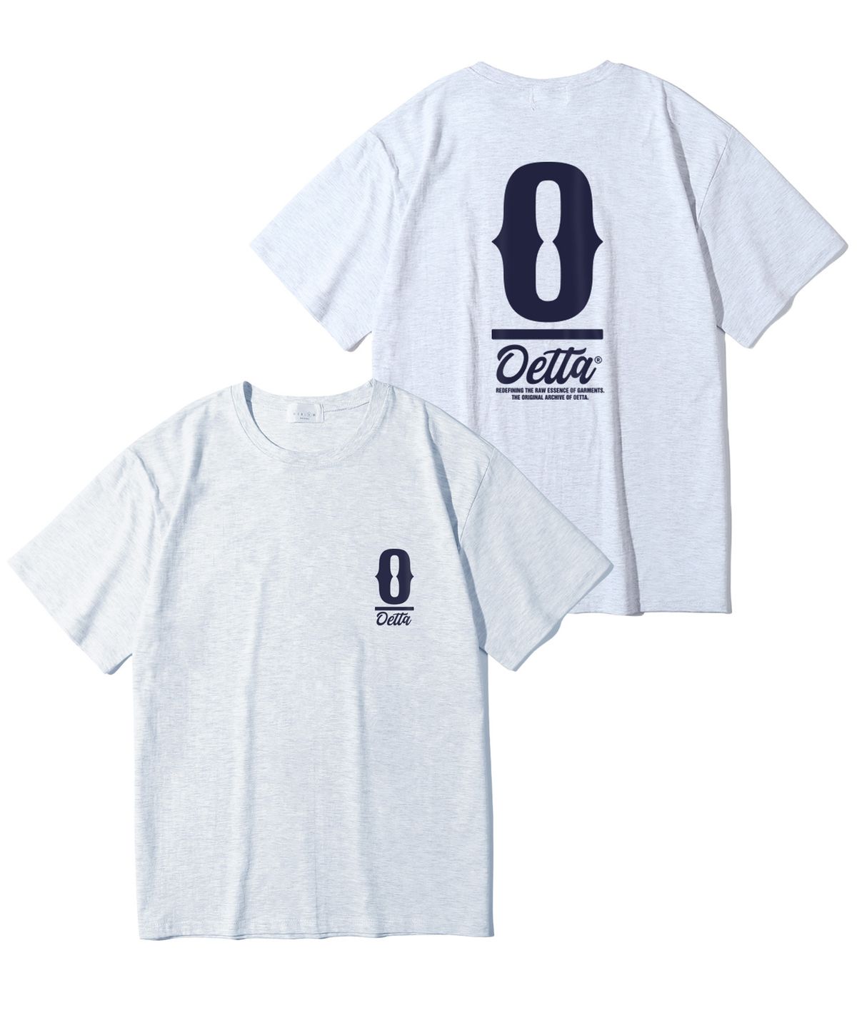 오에타(OETTA) 아치 셰이프 더블코튼 오버핏 반팔티셔츠 라이트그레이 OTS26031
