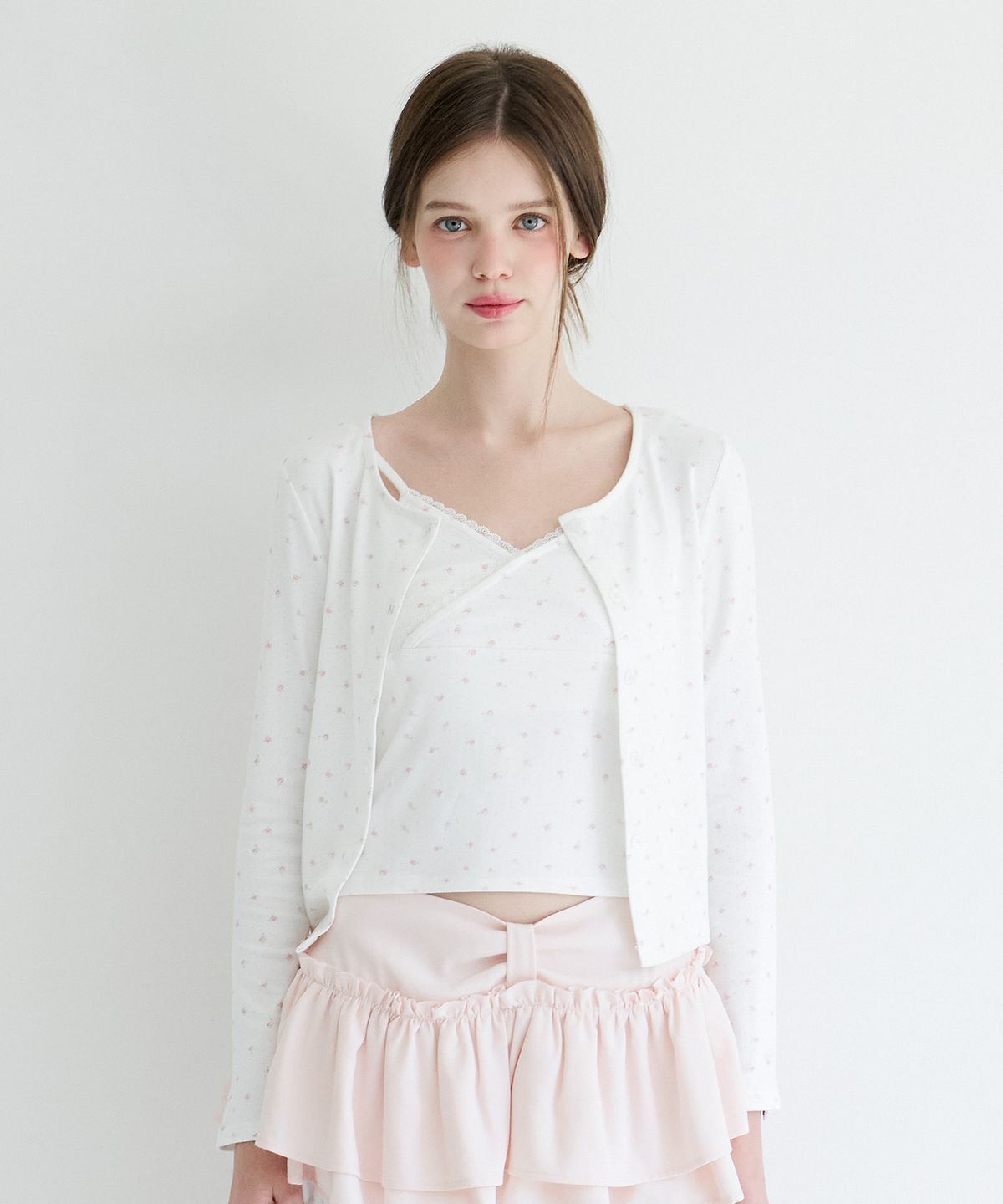 알키알카(ALKI ALKA) Bouquet Cardigan Set