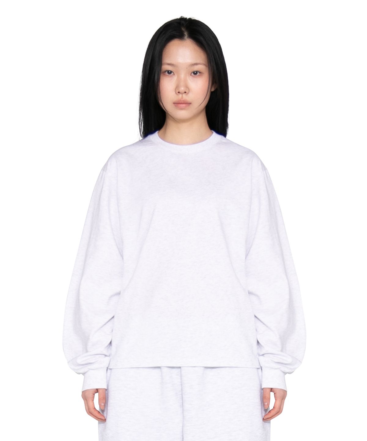 더트(DURT) DAILY LONG SLEEVE TEE (LIGHT GREY)