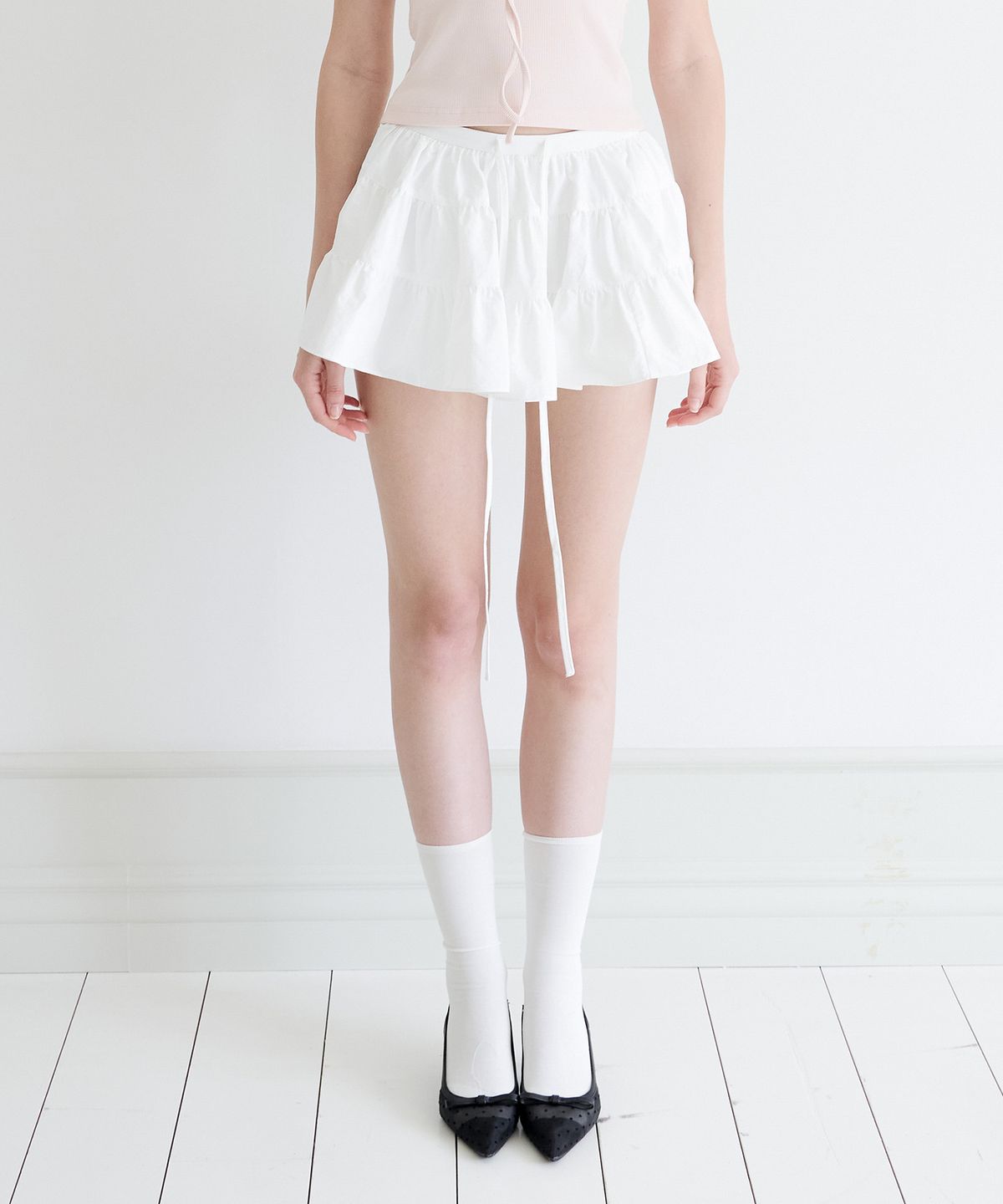알키알카(ALKI ALKA) Puffy Mini Skirt (Ivory)