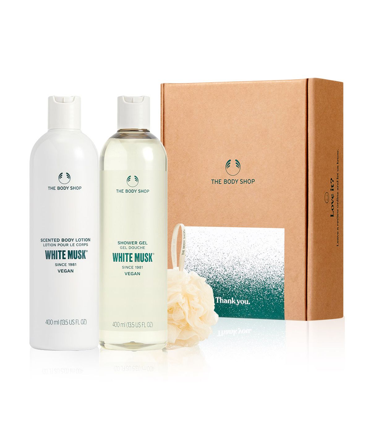 더바디샵(THE BODY SHOP) 화이트 머스크 400ML 2종 선물세트 (샤워젤+바디로션) (888223)