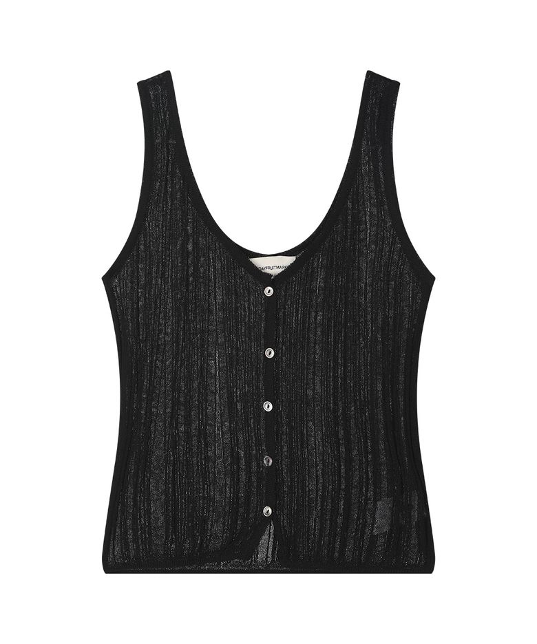 W) SUNDAY SHEER SLEEVELESS BLACK