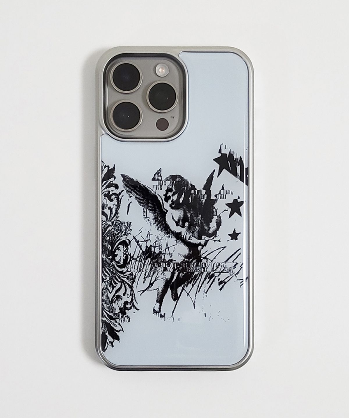 메모리즈바운더리(MEMORIESBOUNDARY) AETERNA Divine Scrawl Phone Case (Slate Noir) (SV_Epoxy/MagSafe Glass)