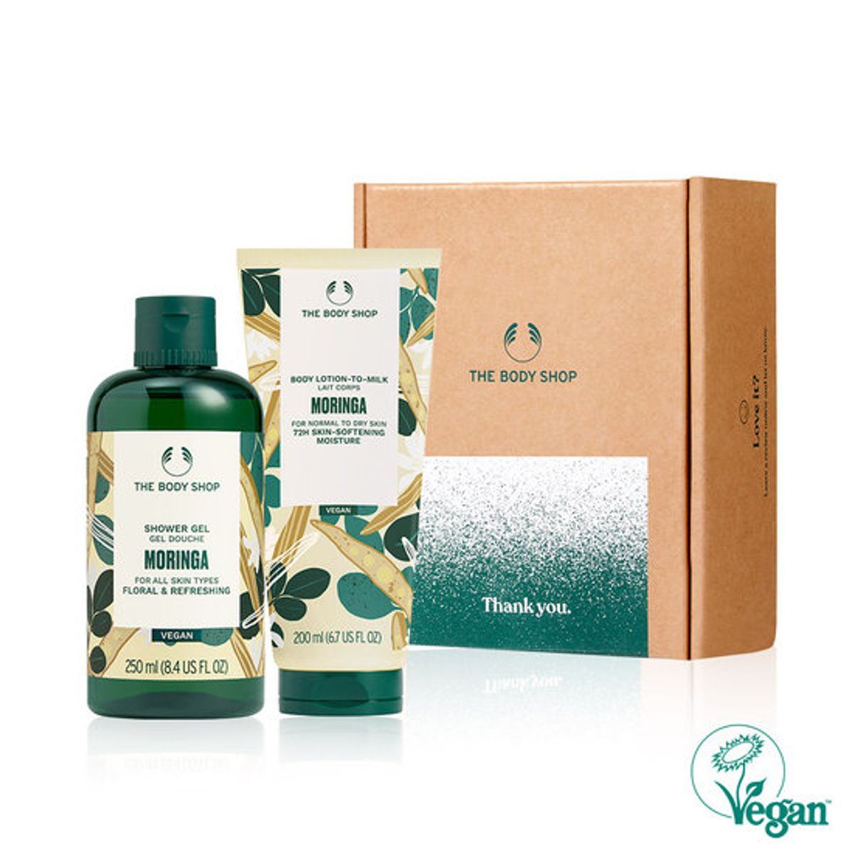 더바디샵(THE BODY SHOP) 더바디샵 모링가 샤워젤&바디로션 선물세트 (888103)