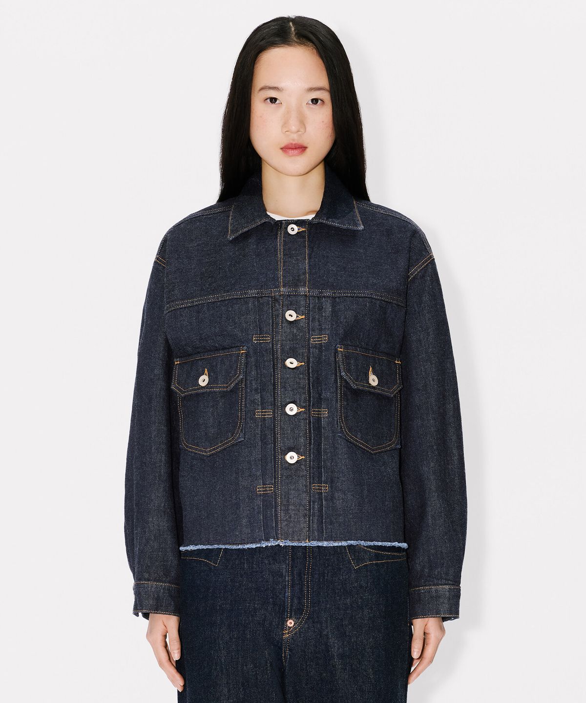 겐조(KENZO) 여성 윈터 홀리데이 린스 트럭커 자켓_K265AWJH01BLX