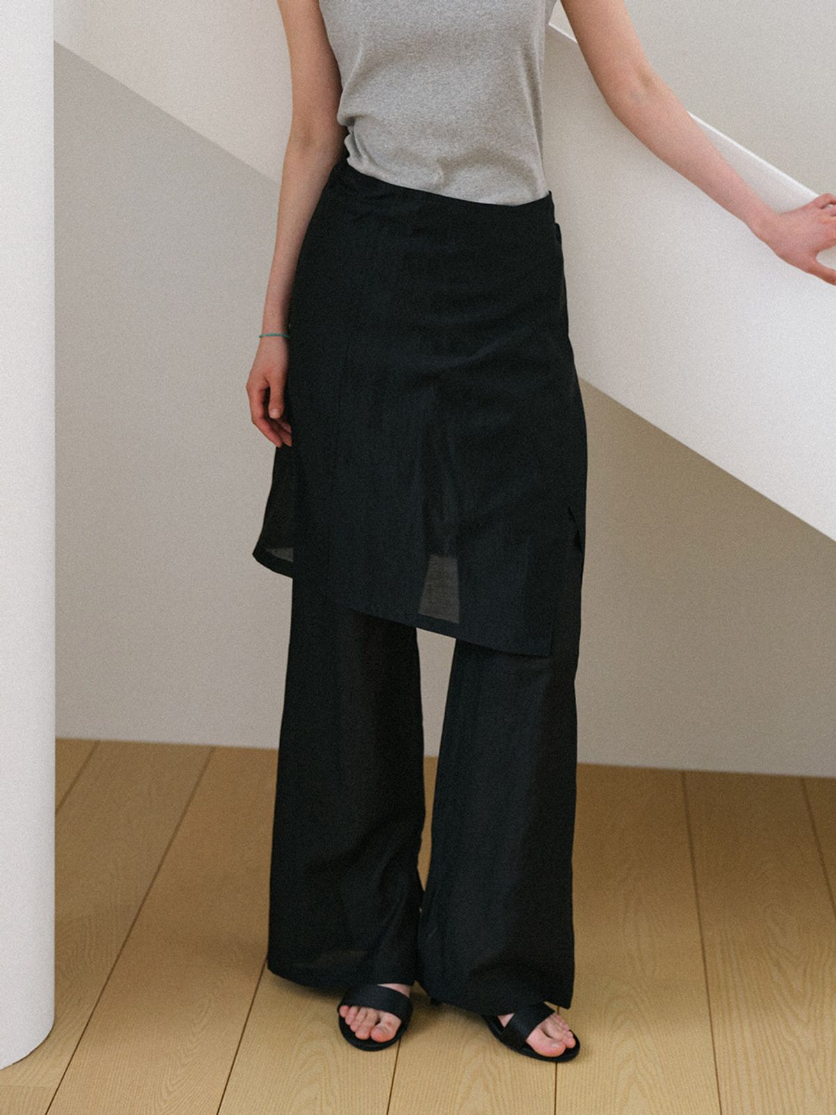 헌치(HUNCH) Layered Skirt Pants