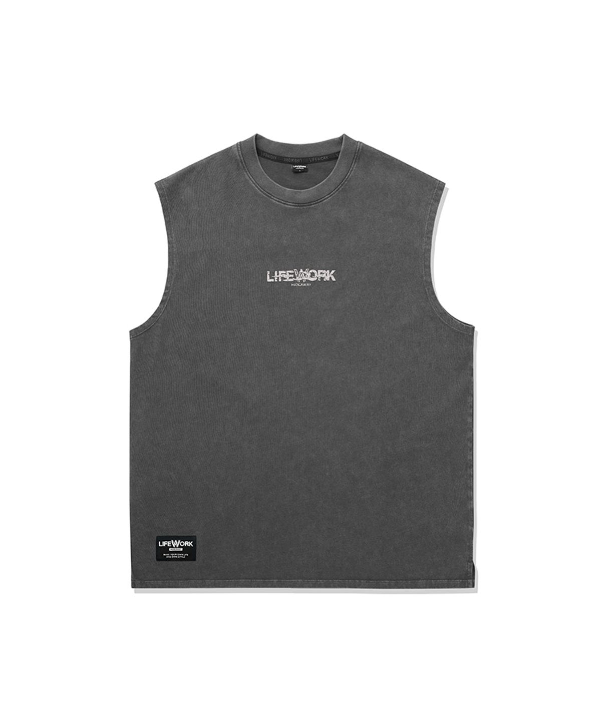 라이프워크 키즈(LIFEWORK KIDS) 키즈) 빈티지 플레임 로고 슬리브리스