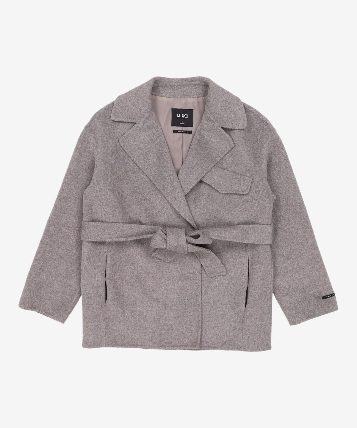 미쏘(MIXXO) 핸드메이드 노여밈 벨티드 자켓 MIWJKC191B S
