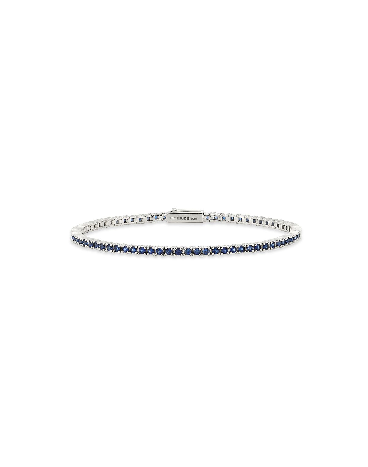 이에르로르(HYERES LOR) 에센스 실버(W) 4프롱 랩 사파이어 테니스 팔찌 2mm HL4B65435W9