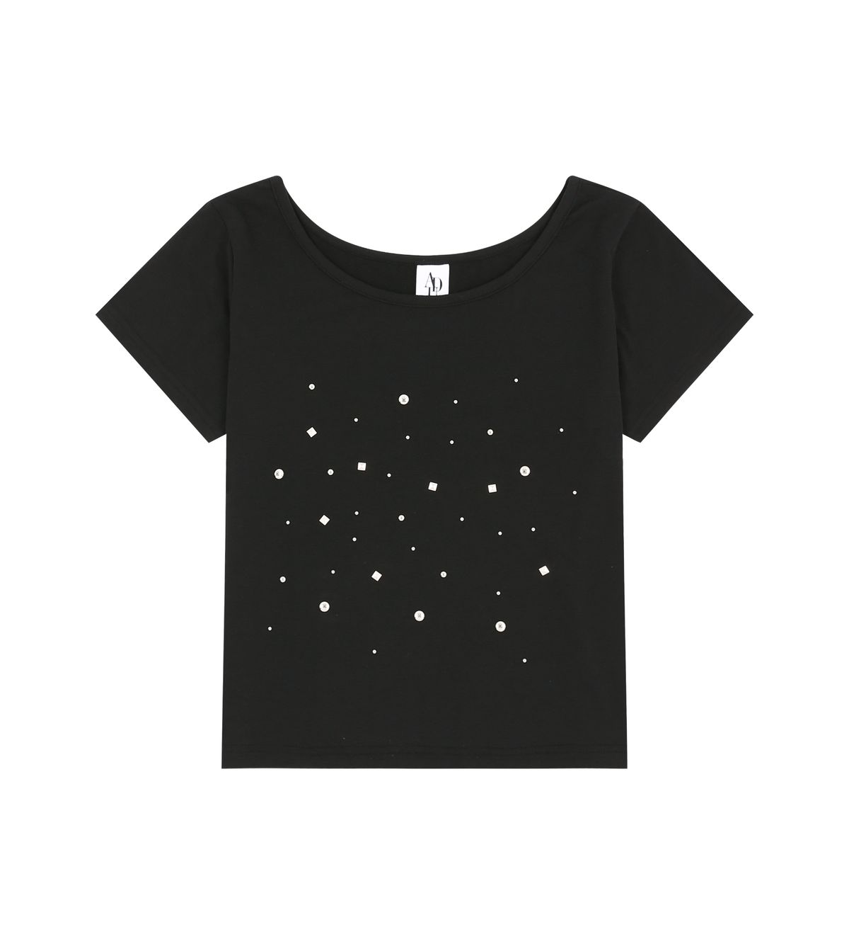 알디유(ALDIYOUU) Stud Short Tee (Black)