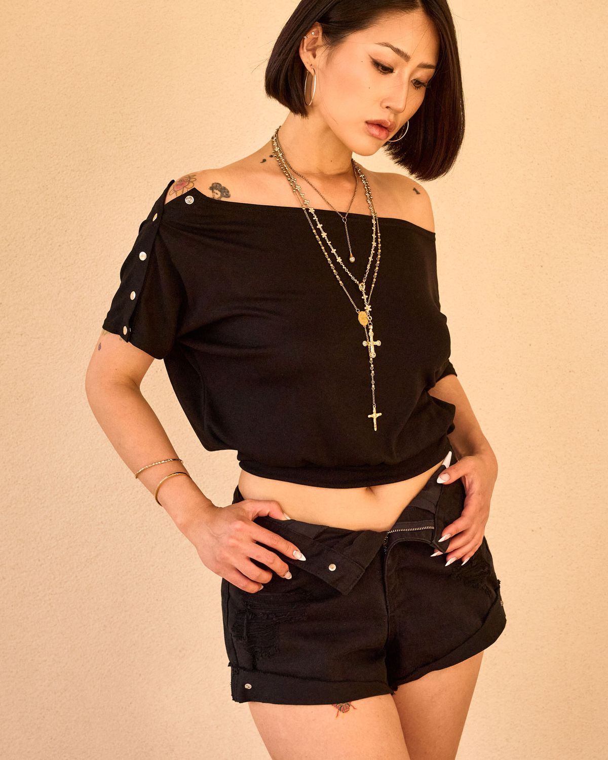 쿨시스(COOLSIS) CS SUMMER SNAP OFF TOP-070 (BLACK)