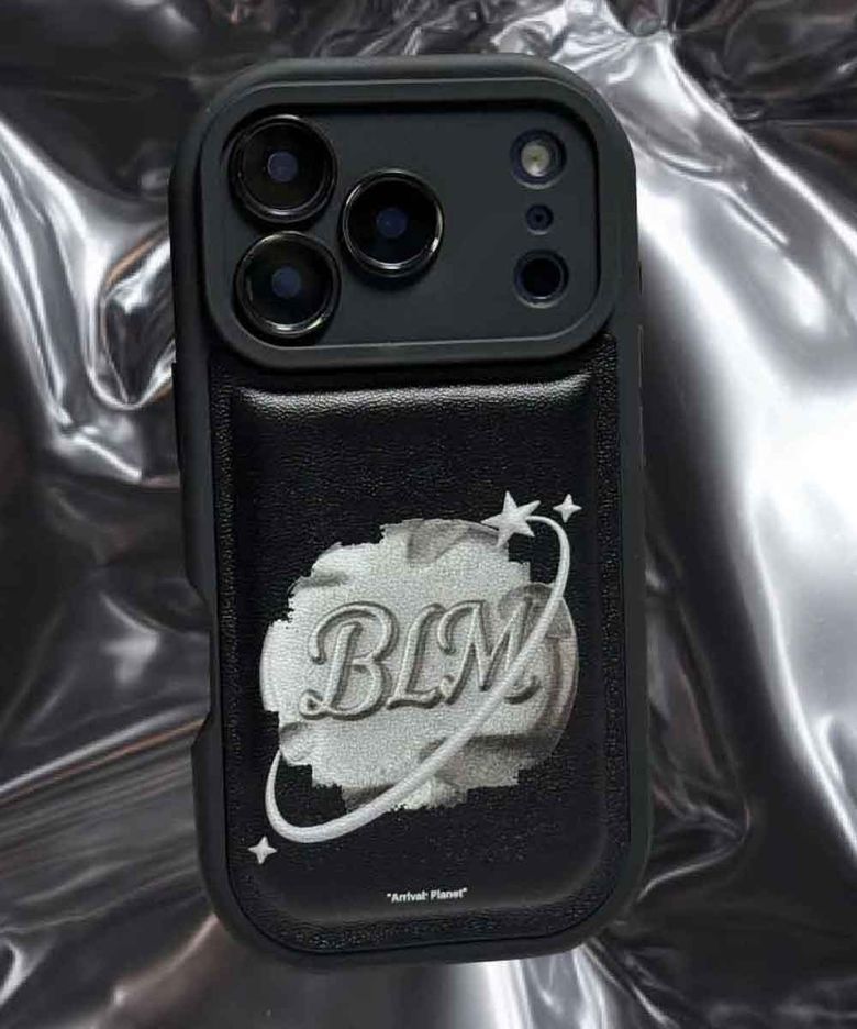 Orbit Silver Planet Leather Case