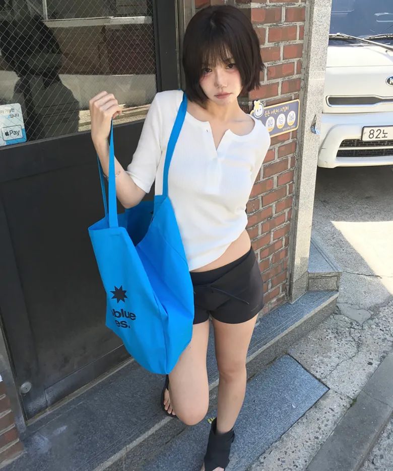 MM LOGO ECO BAG_Cyan