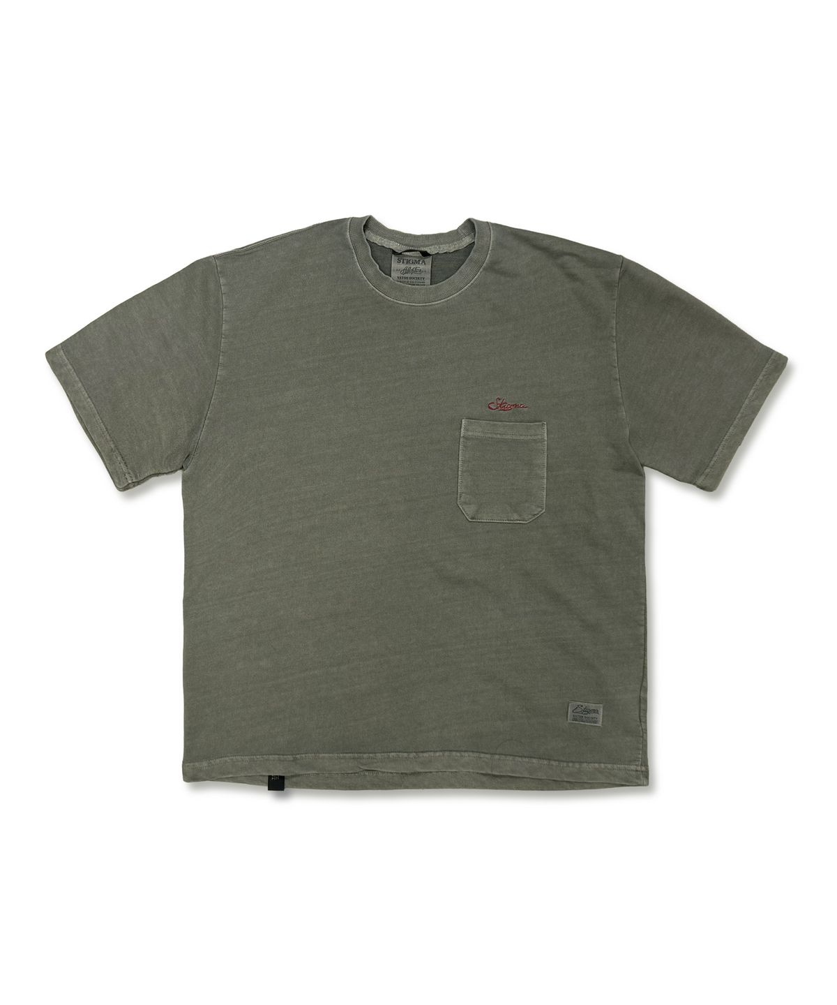 스티그마(STIGMA) SCRT PIGMENT POCKET T-SHIRTS KHAKI