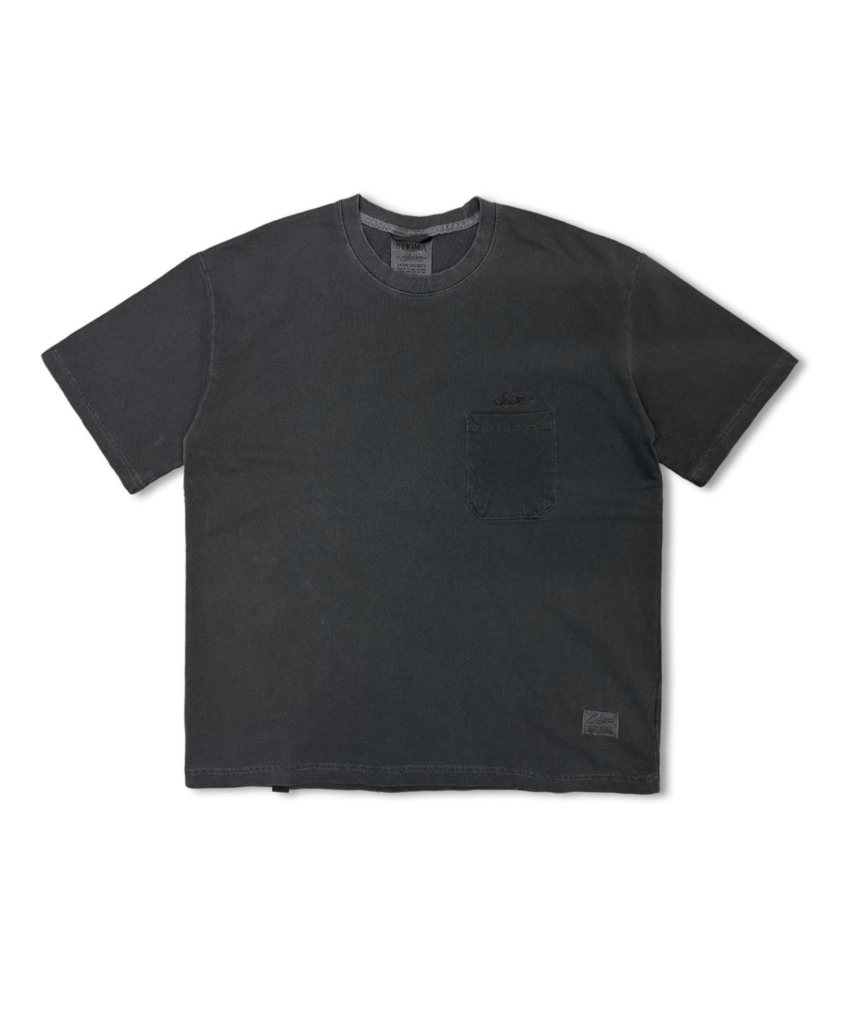스티그마(STIGMA) SCRT PIGMENT POCKET T-SHIRTS CHARCOAL